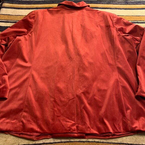 Velvet Blazer Jacket Plus Size LC Lauren Conrad Double-Breasted Notch Collar 4X - Picture 6 of 7